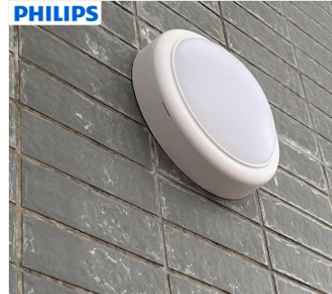 飞利浦LED明装吸顶灯小面包灯圆形灯具WL008C户外防水I